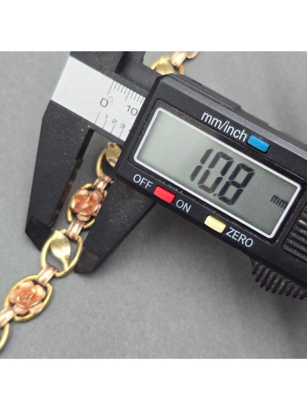 Vintage Krementz Rose Yellow Gold Filled Floral Link Statement Bracelet 7" - Picture 11 of 12